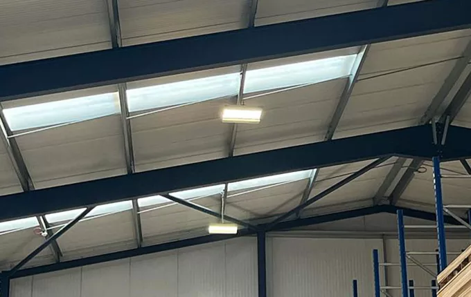 Commercial lighting installation