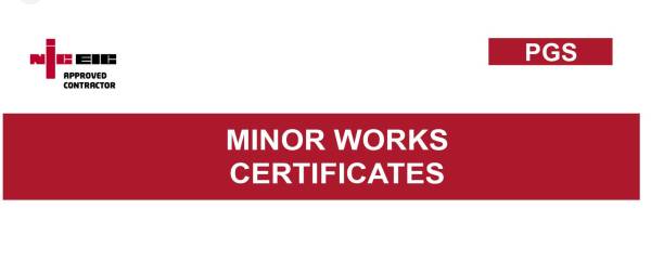 Minor works electrician certificates clacton essex